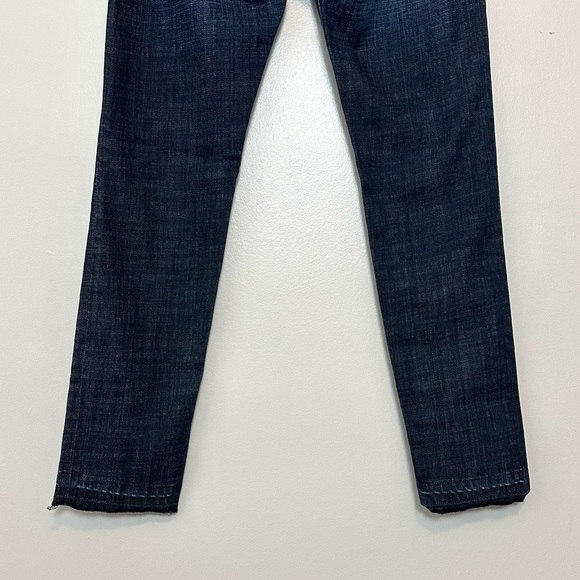 CURRENT/ELLIOT Ripped Distressed Straight Leg Released Raw Hem Jeans - 27 - Picture 7 of 8